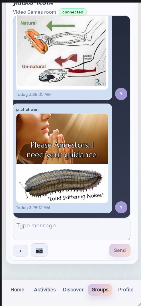 A group chat inside Quokka with messages and avatars